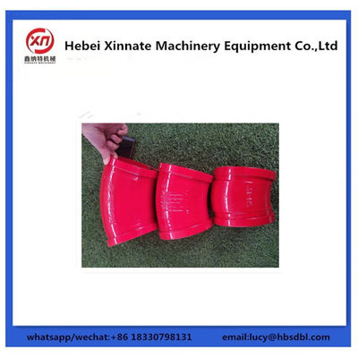 Red Concrete Pump Bend With 90° Angle High Pressure Concrete Delivery Elbow